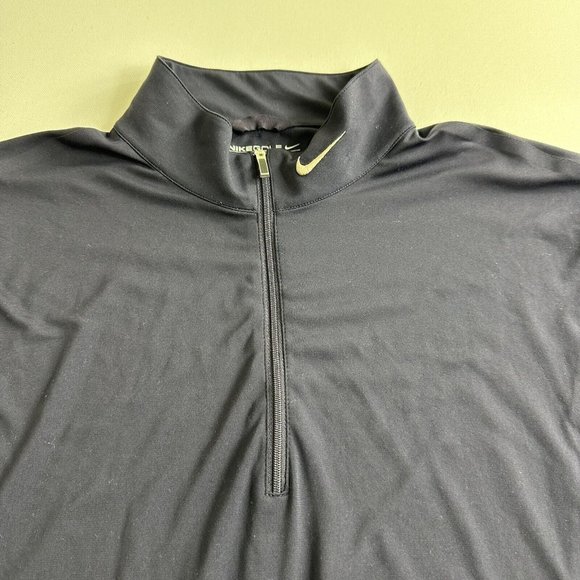 Men's Nike GOLF Fit Dry Quarter 1/4 Zip Pullover Long Sleeve Sweatshirt Shirt - Picture 4 of 8
